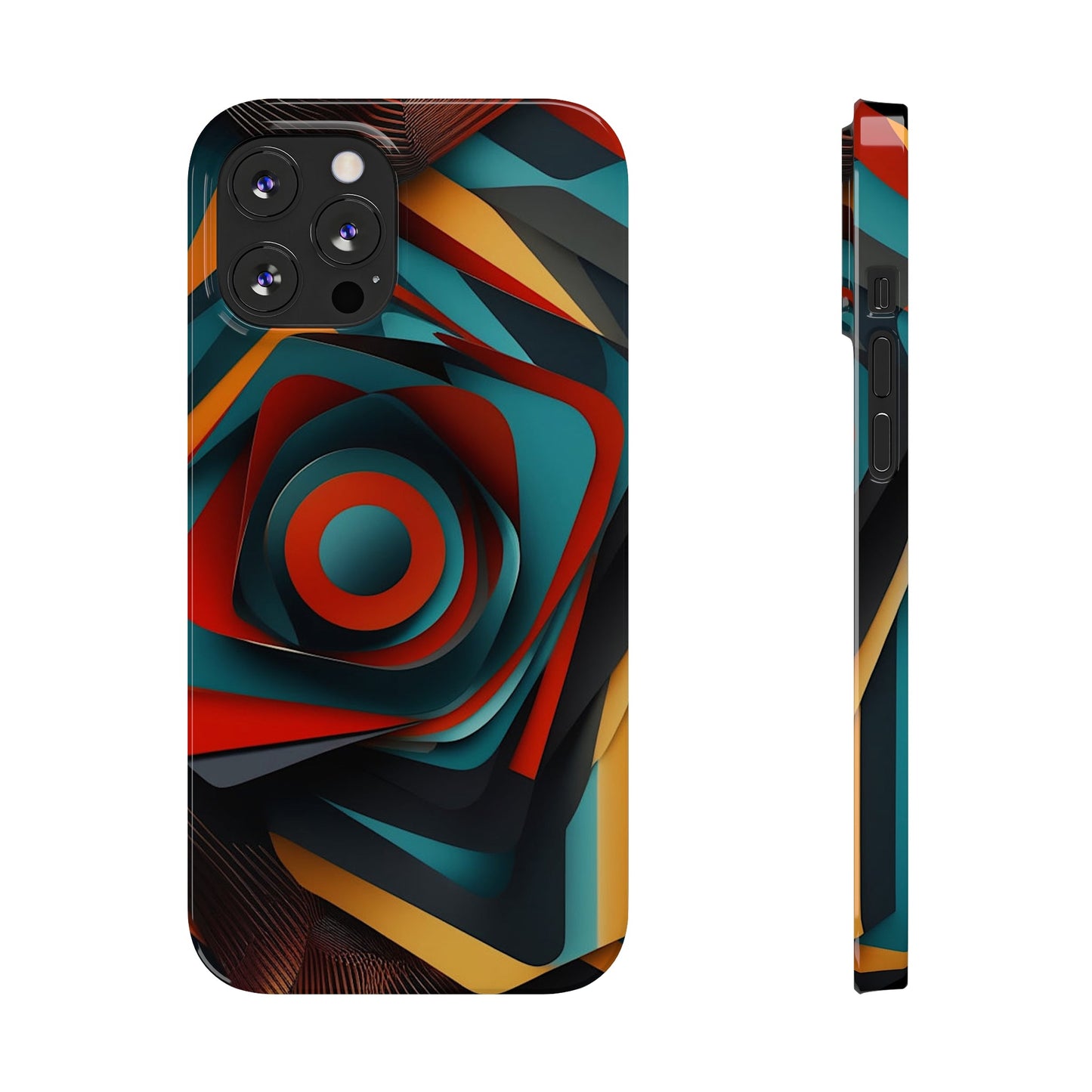 Concentric Circles Slim Phone Case - Colorwink