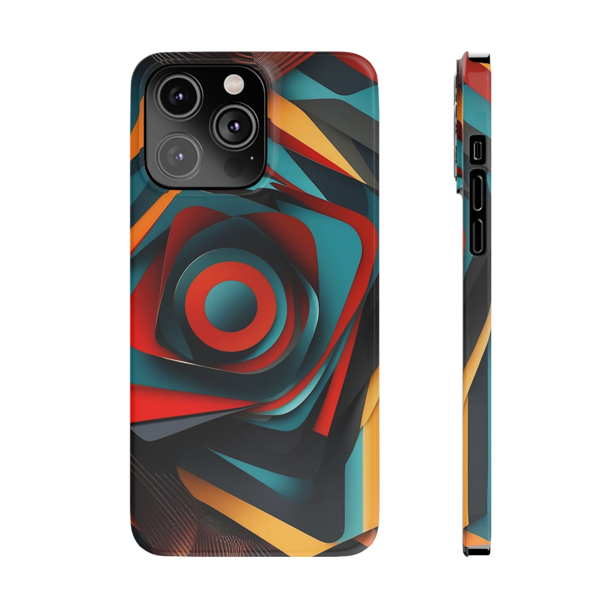 Concentric Circles Slim Phone Case - Colorwink