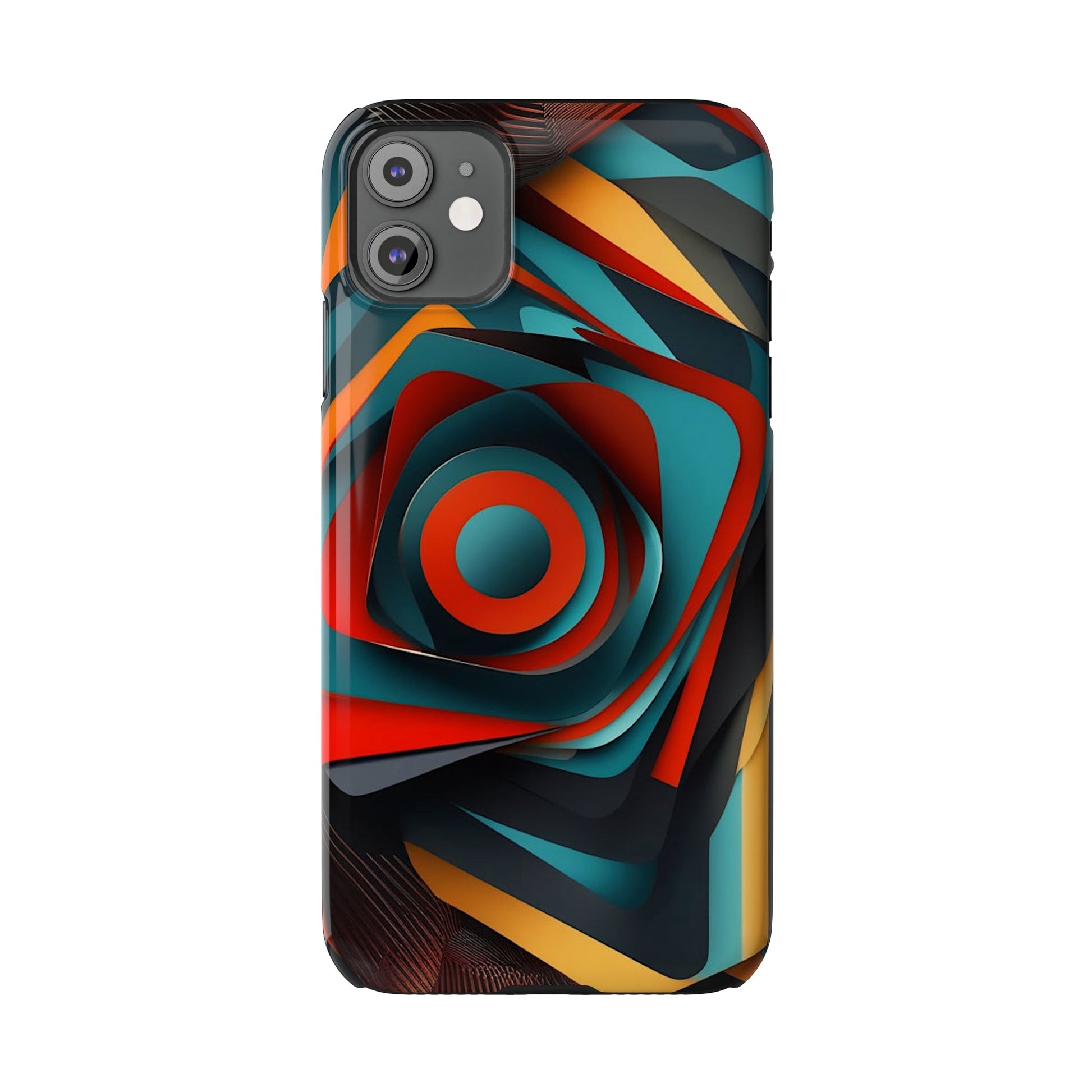 Concentric Circles Slim Phone Case - Colorwink