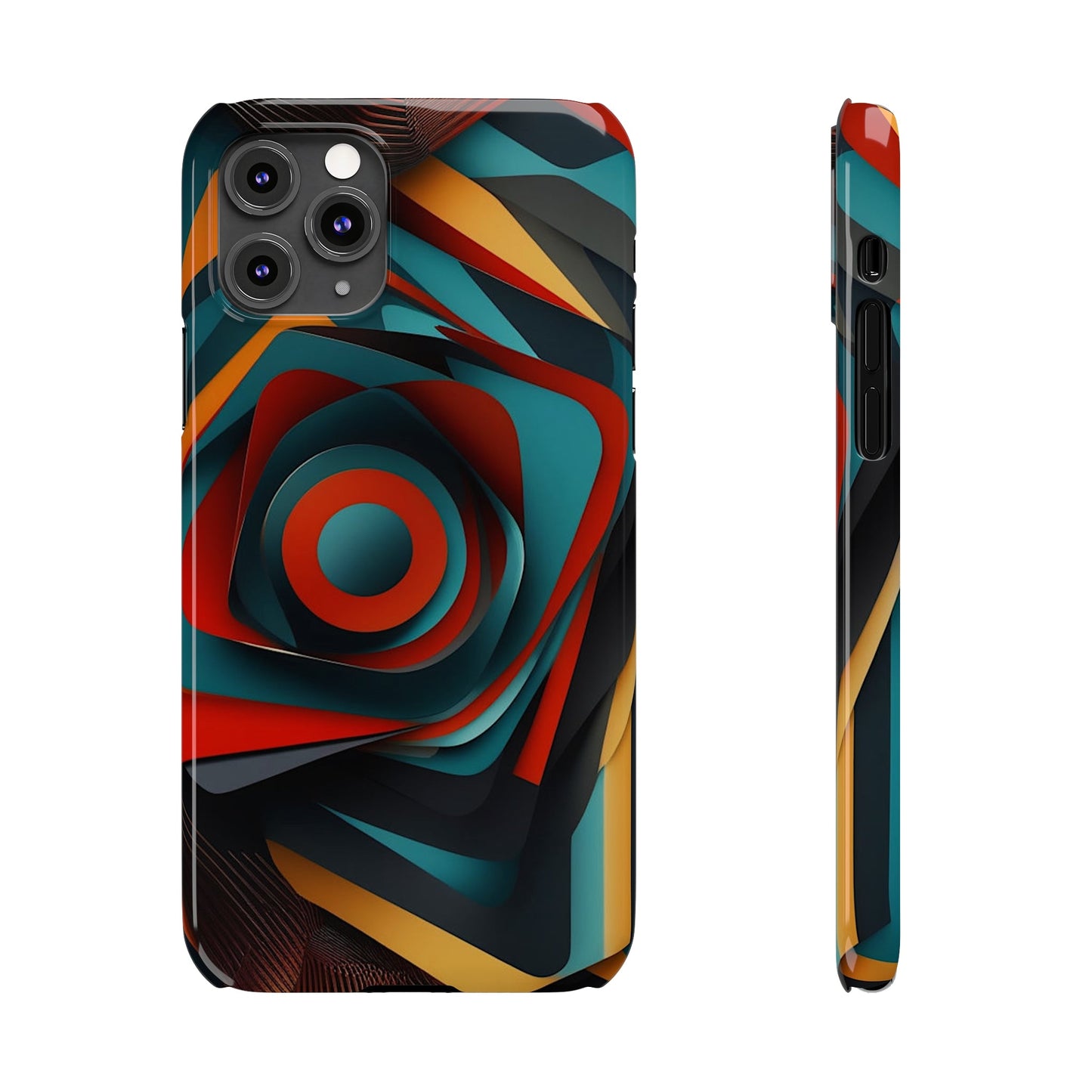 Concentric Circles Slim Phone Case - Colorwink