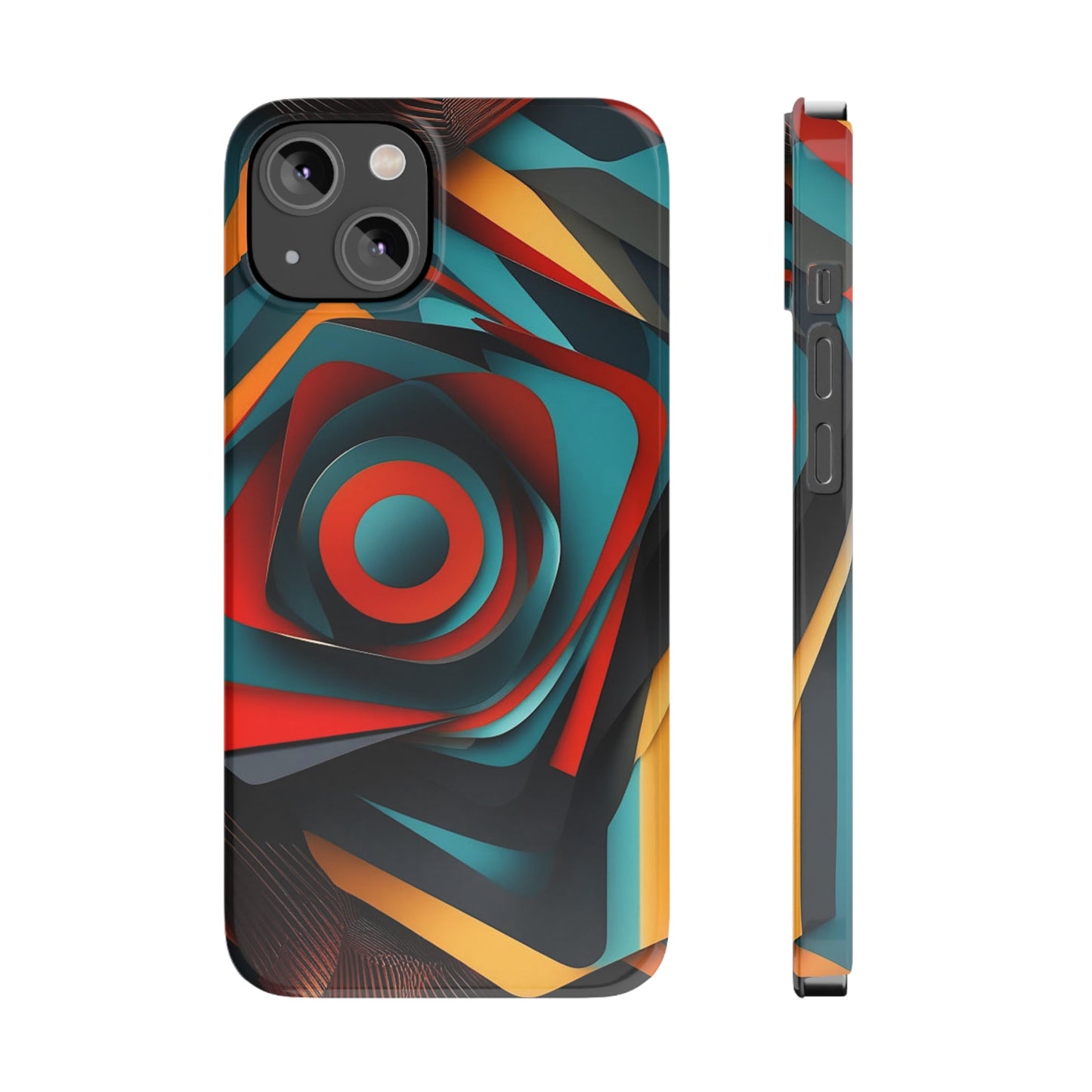 Concentric Circles Slim Phone Case - Colorwink