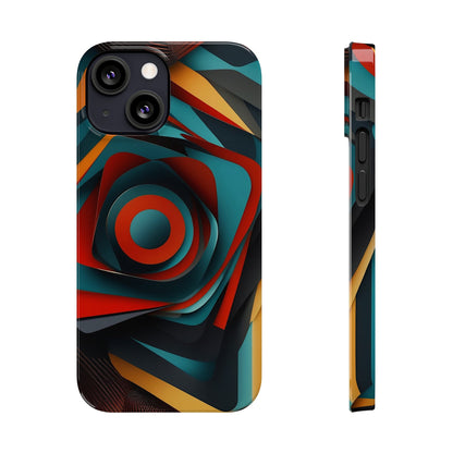 Concentric Circles Slim Phone Case - Colorwink