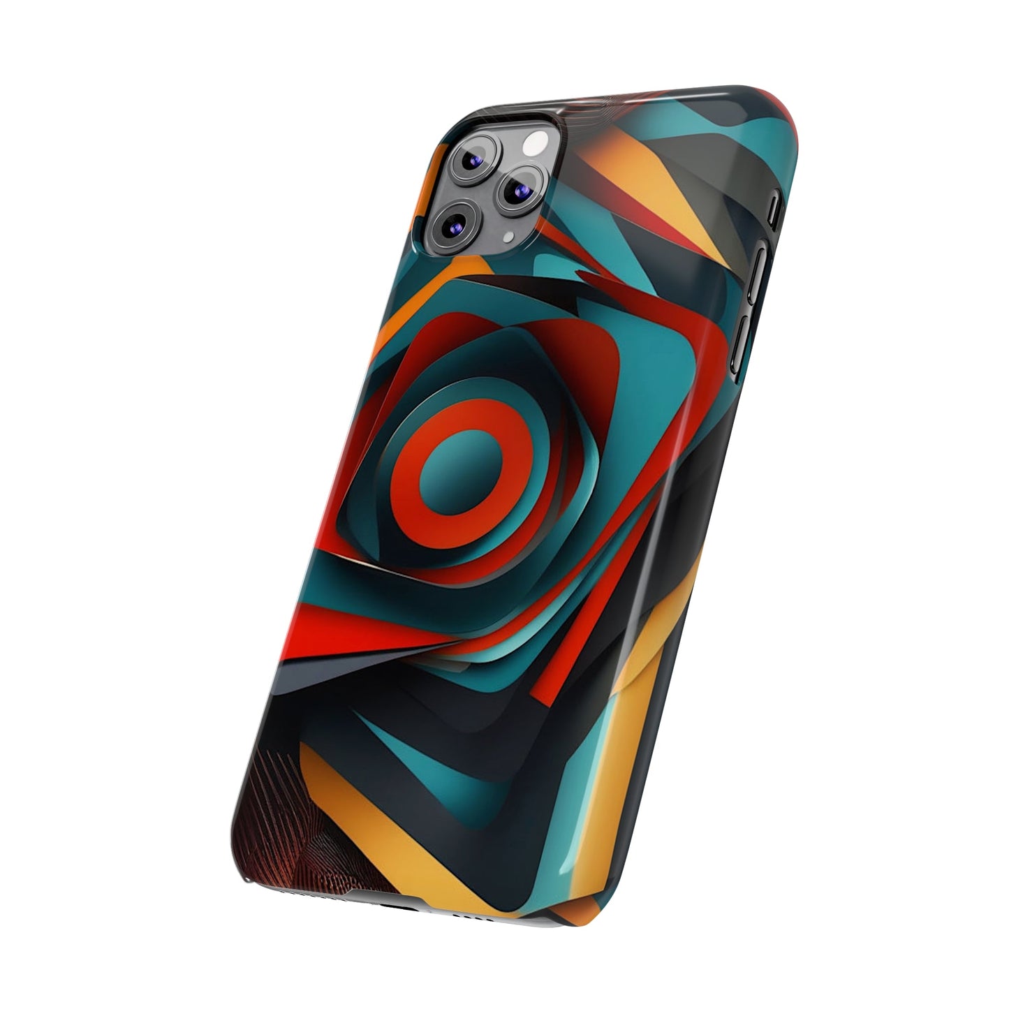 Concentric Circles Slim Phone Case - Colorwink