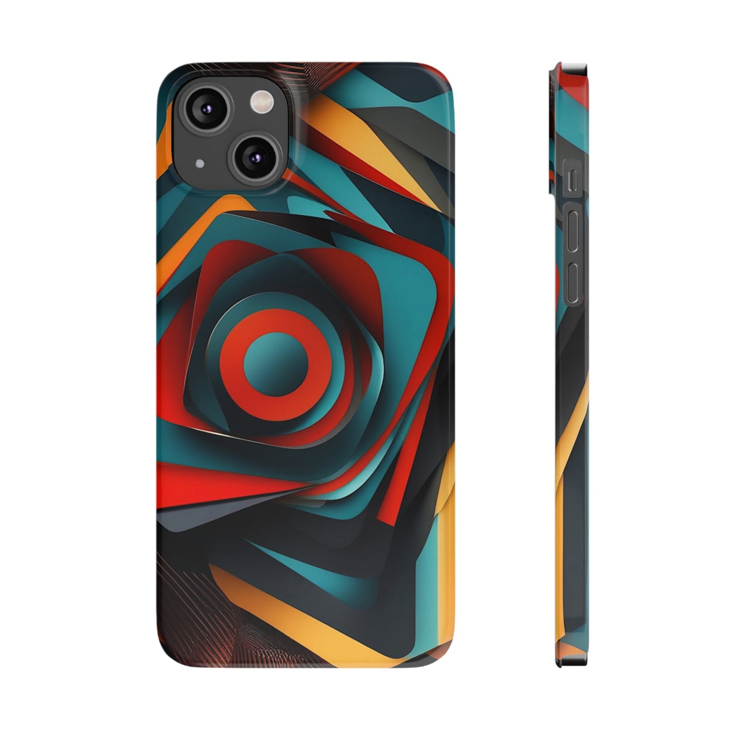 Concentric Circles Slim Phone Case - Colorwink