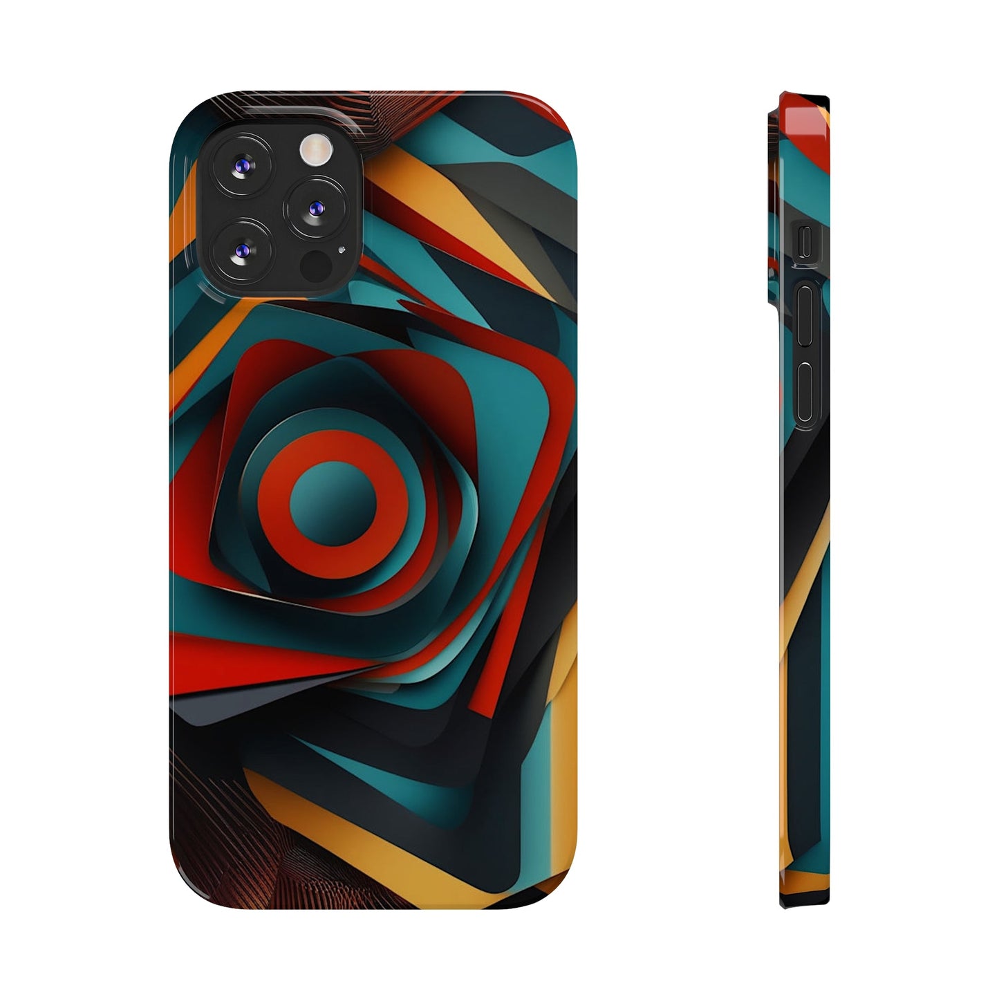 Concentric Circles Slim Phone Case - Colorwink