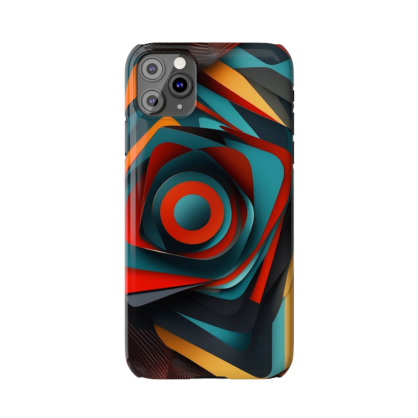 Concentric Circles Slim Phone Case - Colorwink