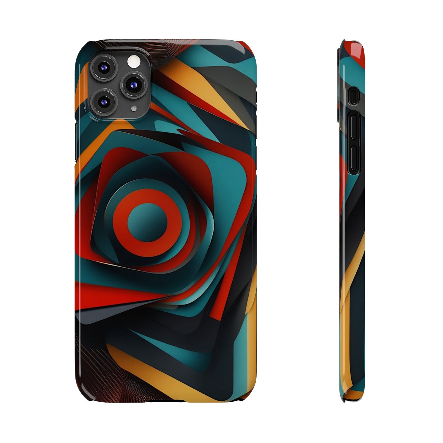 Concentric Circles Slim Phone Case - Colorwink