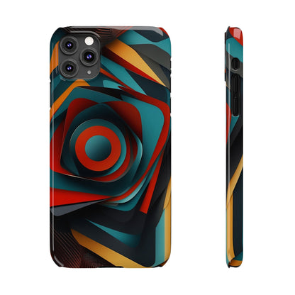 Concentric Circles Slim Phone Case - Colorwink