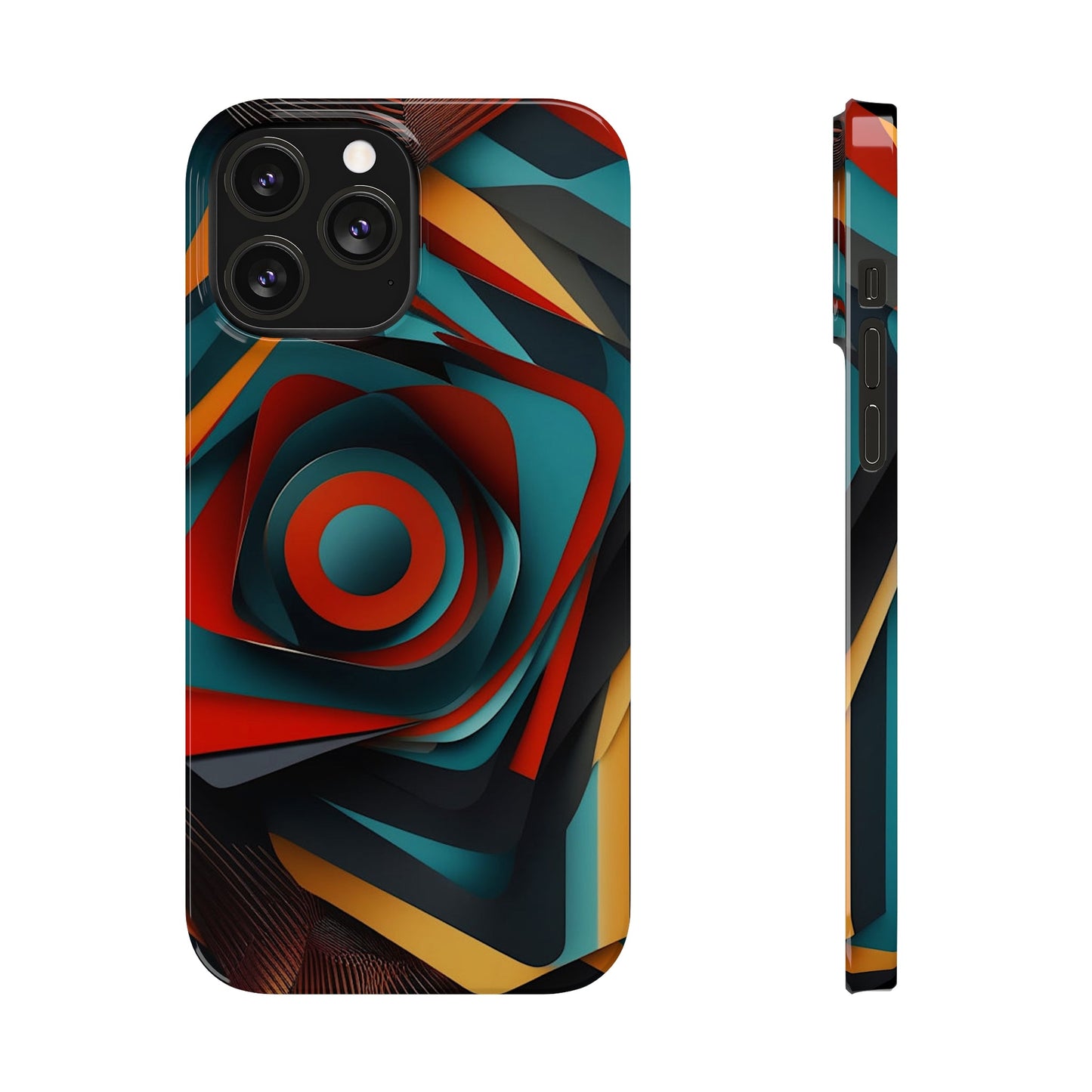 Concentric Circles Slim Phone Case - Colorwink