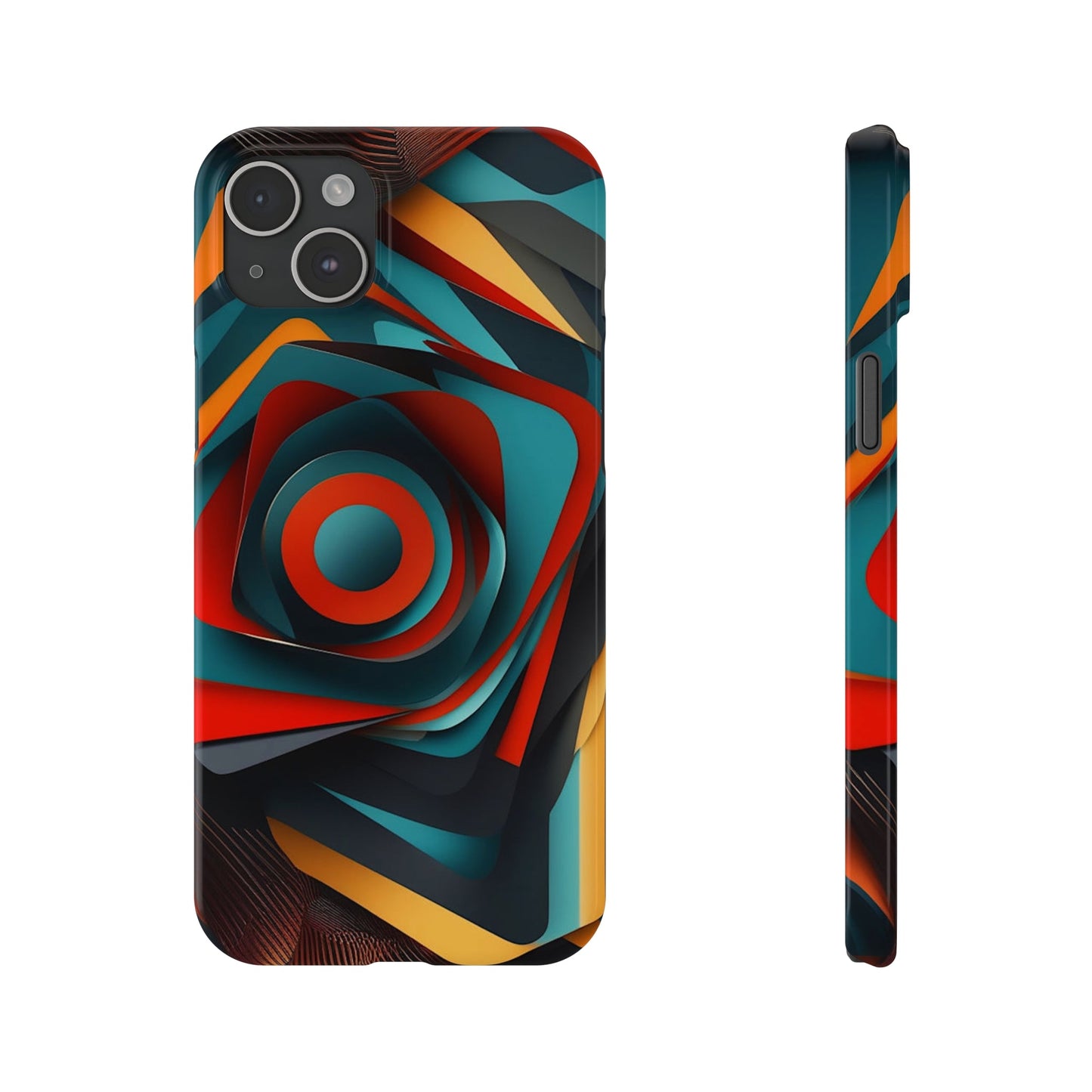 Concentric Circles Slim Phone Case - Colorwink