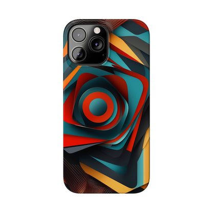 Concentric Circles Slim Phone Case - Colorwink