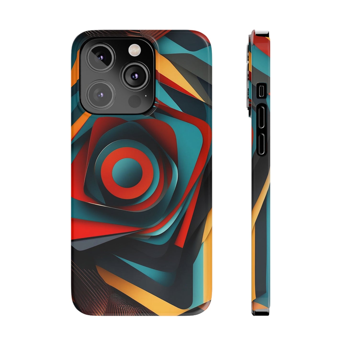 Concentric Circles Slim Phone Case - Colorwink