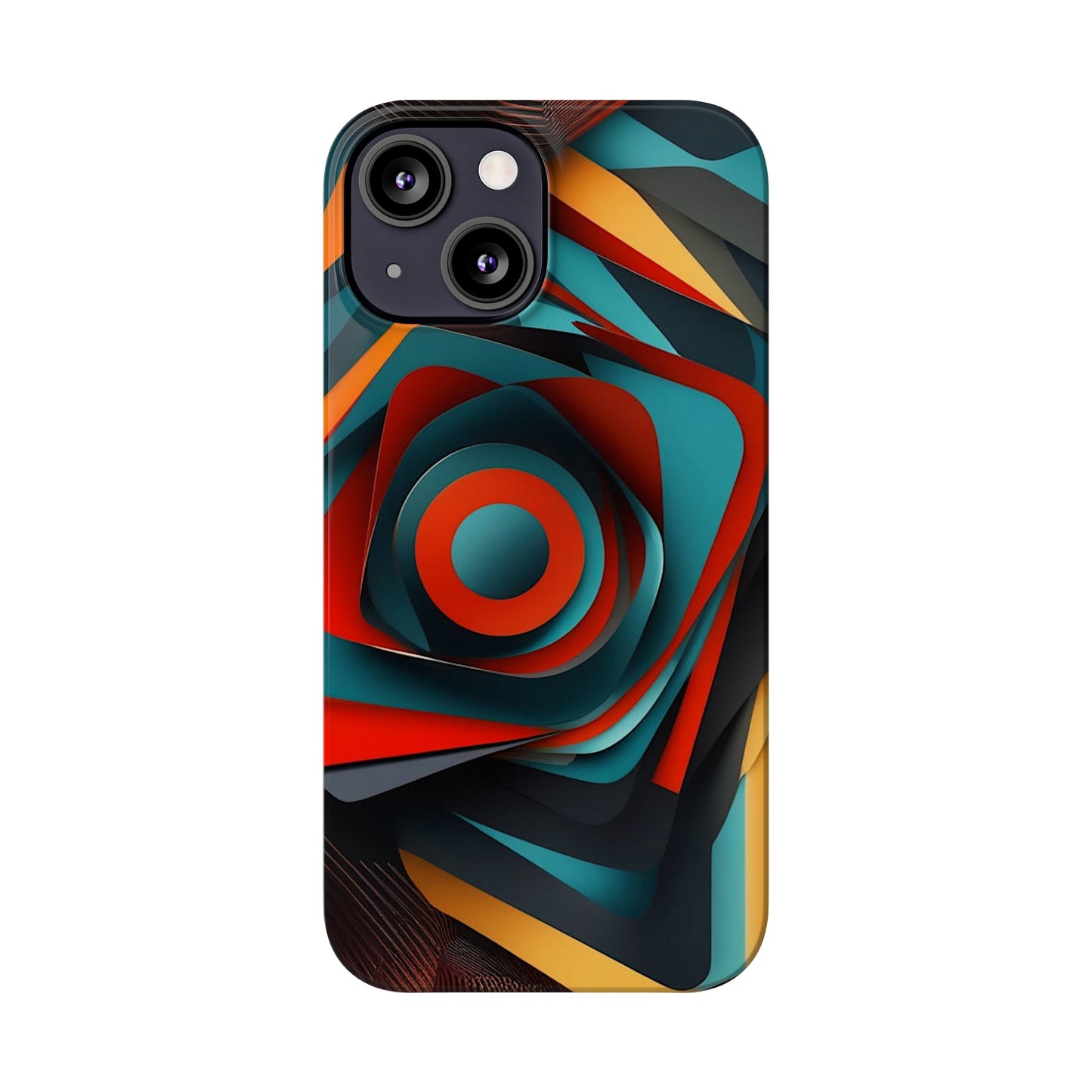 Concentric Circles Slim Phone Case - Colorwink