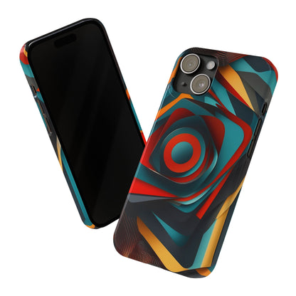 Concentric Circles Slim Phone Case - Colorwink