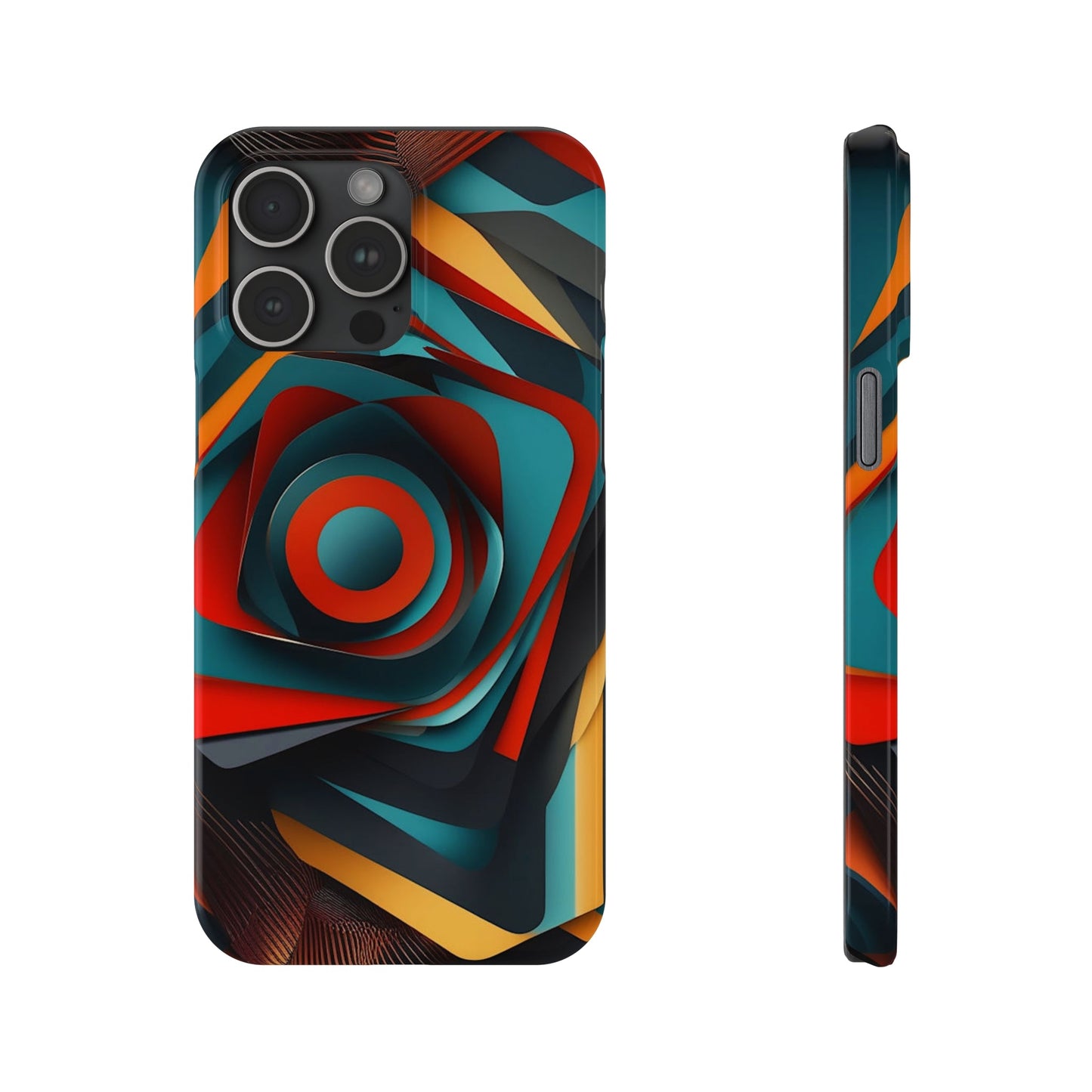 Concentric Circles Slim Phone Case - Colorwink