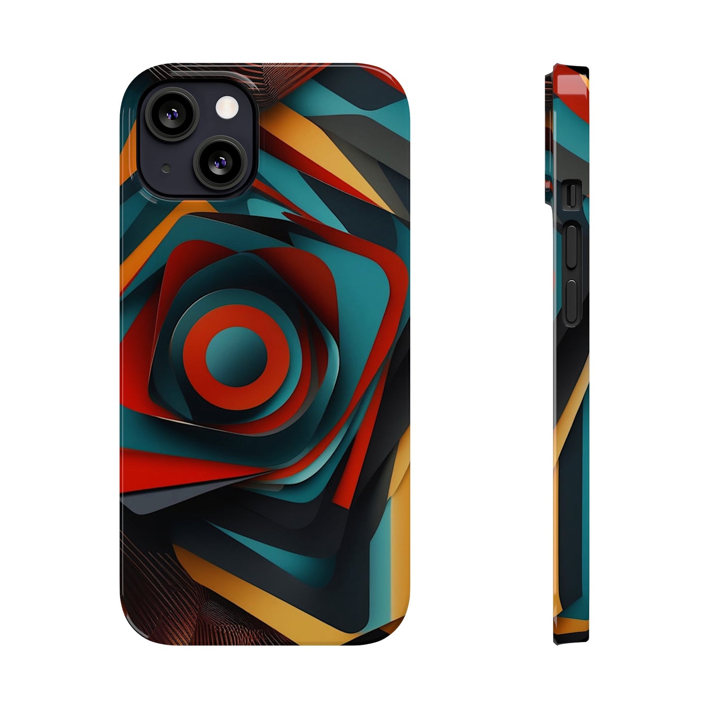 Concentric Circles Slim Phone Case - Colorwink