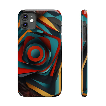 Concentric Circles Slim Phone Case - Colorwink