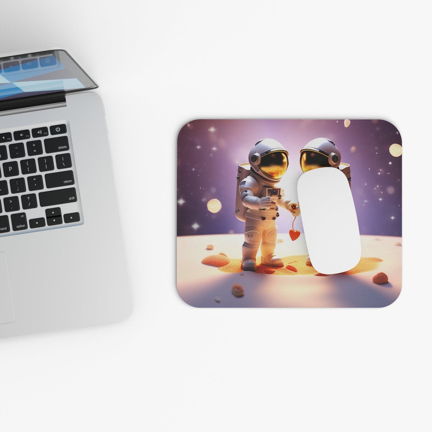 Cosmonaut Couple Mouse Pad - Colorwink