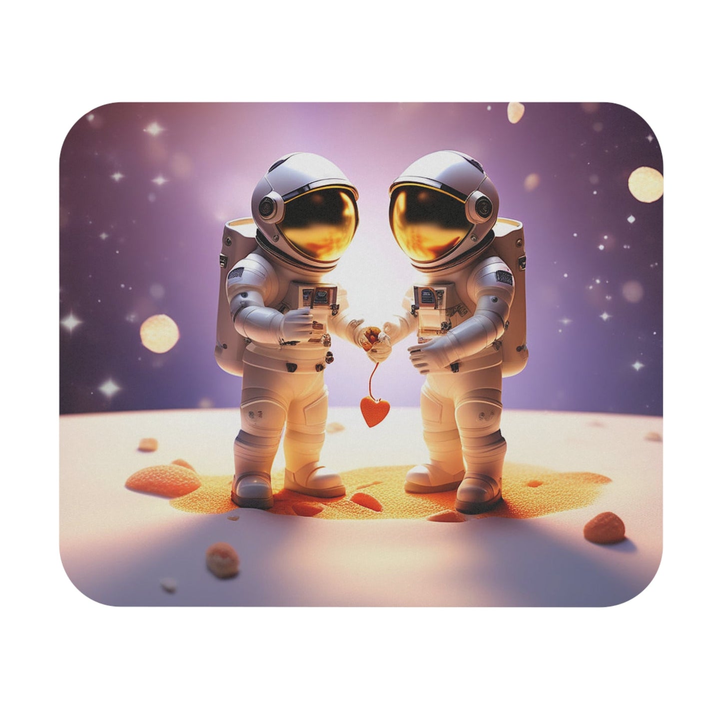 Cosmonaut Couple Mouse Pad - Colorwink