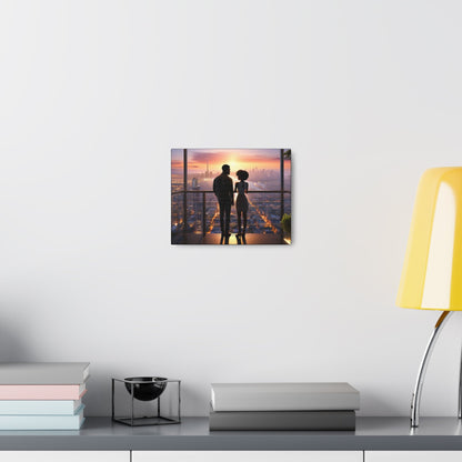 Couple in Balcony Canvas - Colorwink