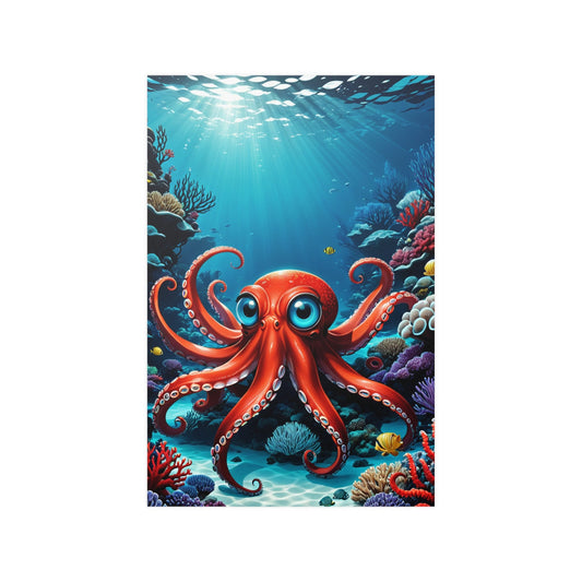 Curious Octopus Poster - Colorwink