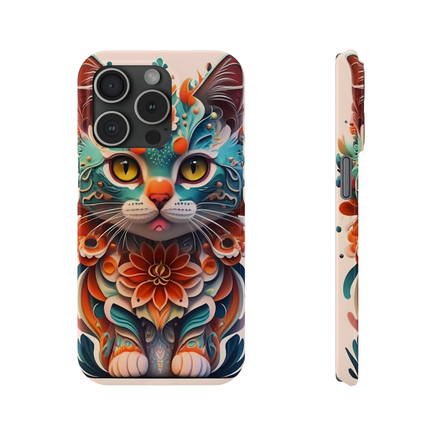 Cute Cat Slim Phone Case - Colorwink