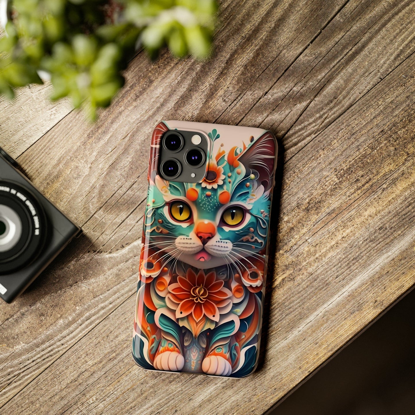 Cute Cat Slim Phone Case - Colorwink