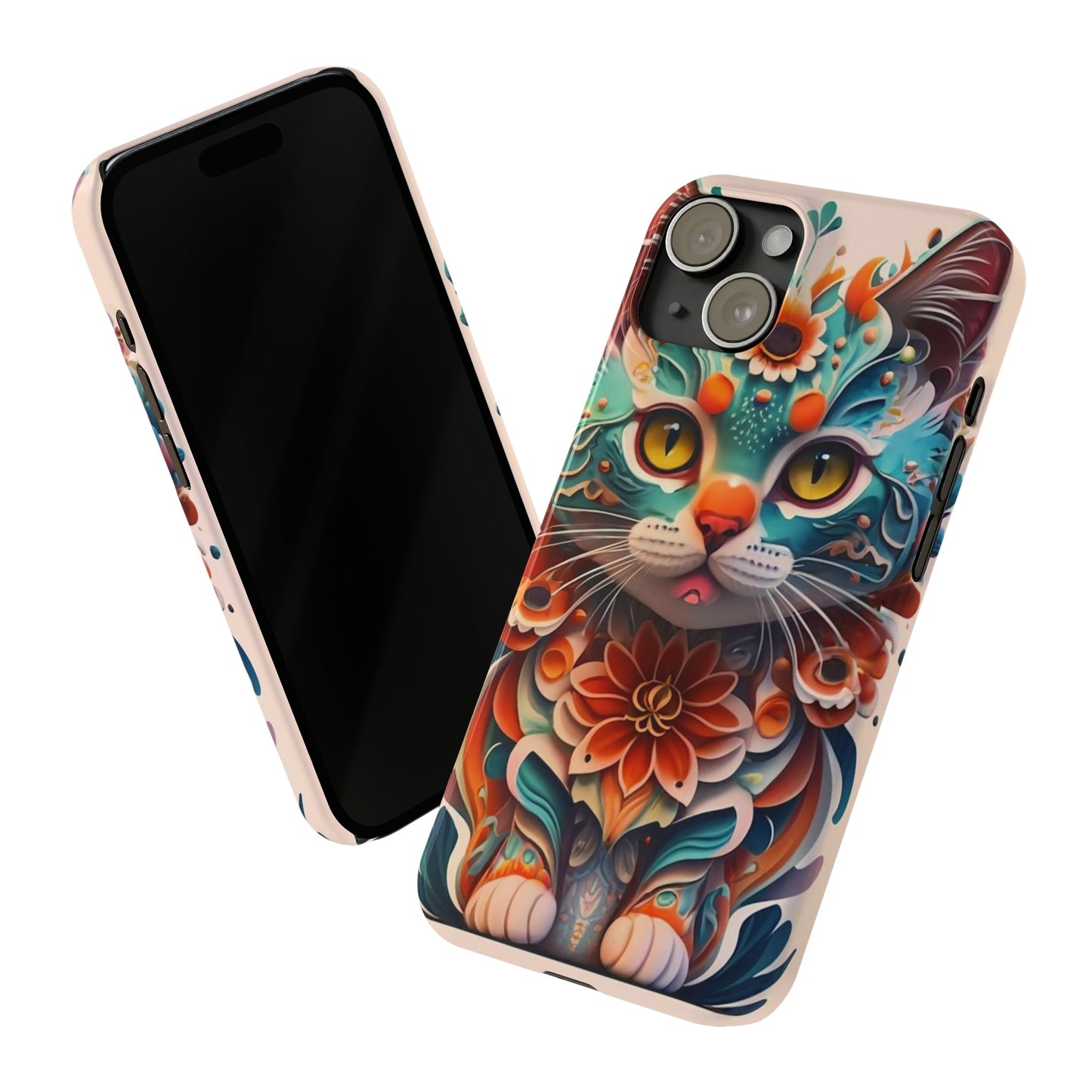 Cute Cat Slim Phone Case - Colorwink