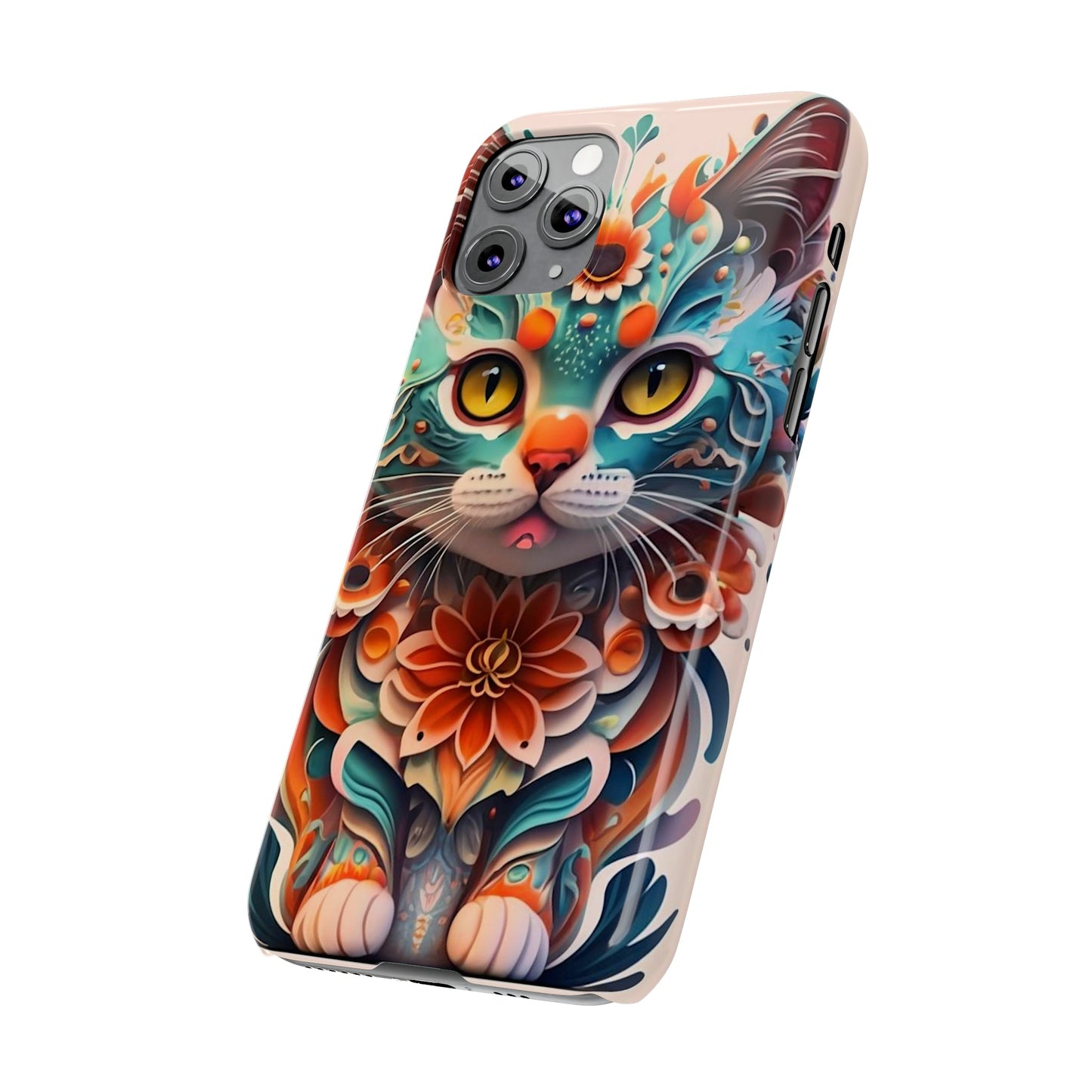 Cute Cat Slim Phone Case - Colorwink