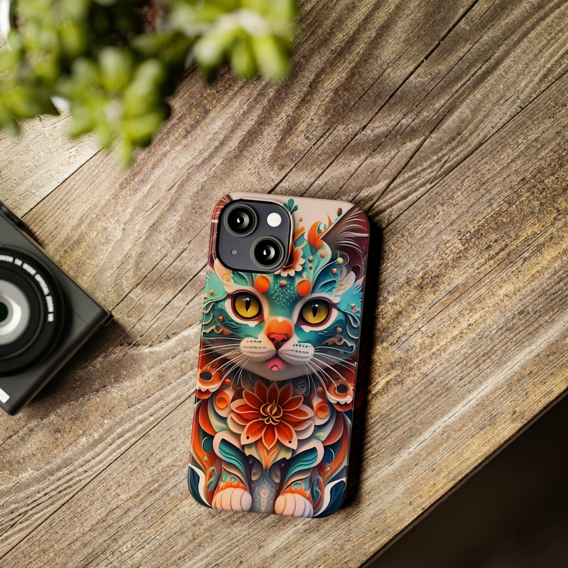 Cute Cat Slim Phone Case - Colorwink