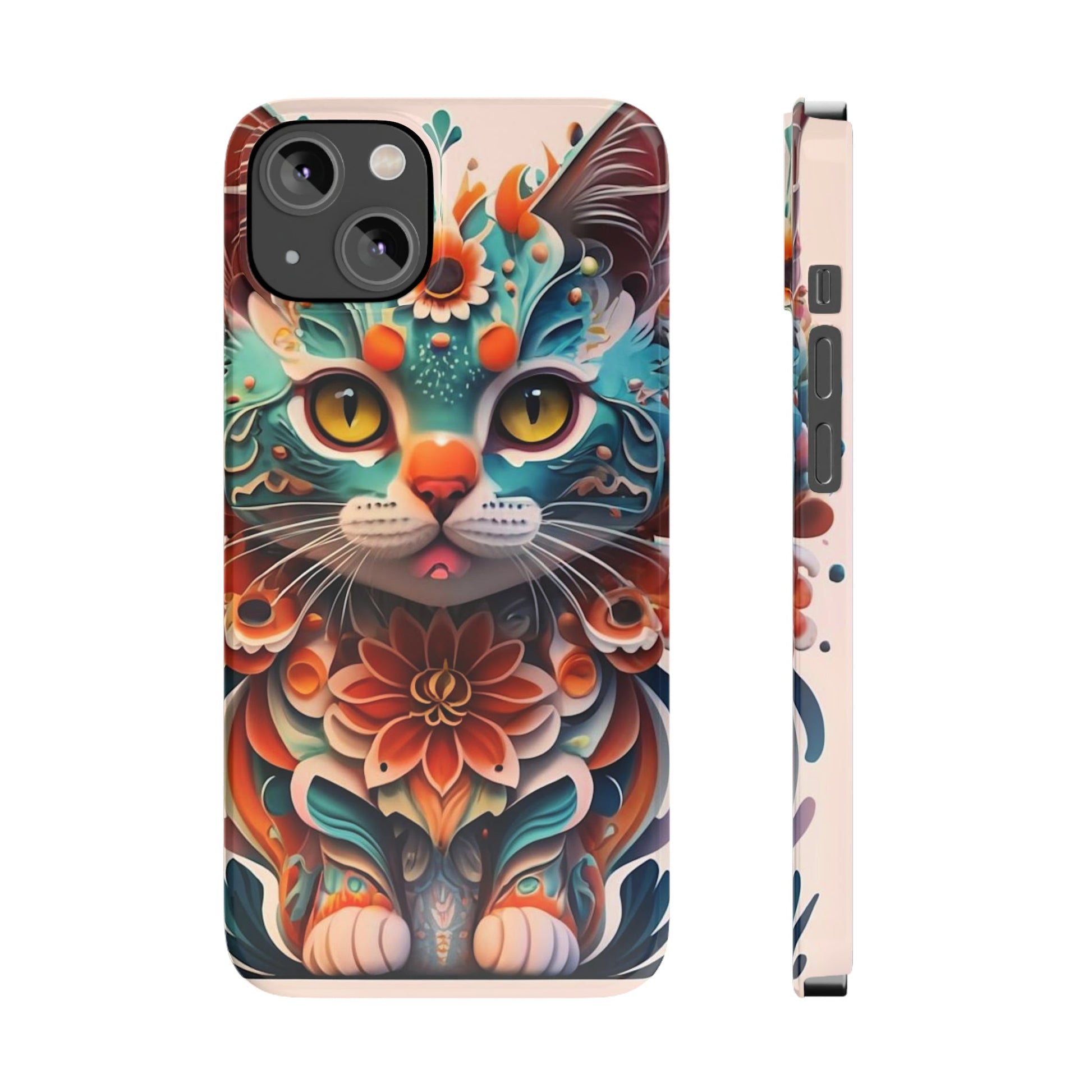 Cute Cat Slim Phone Case - Colorwink