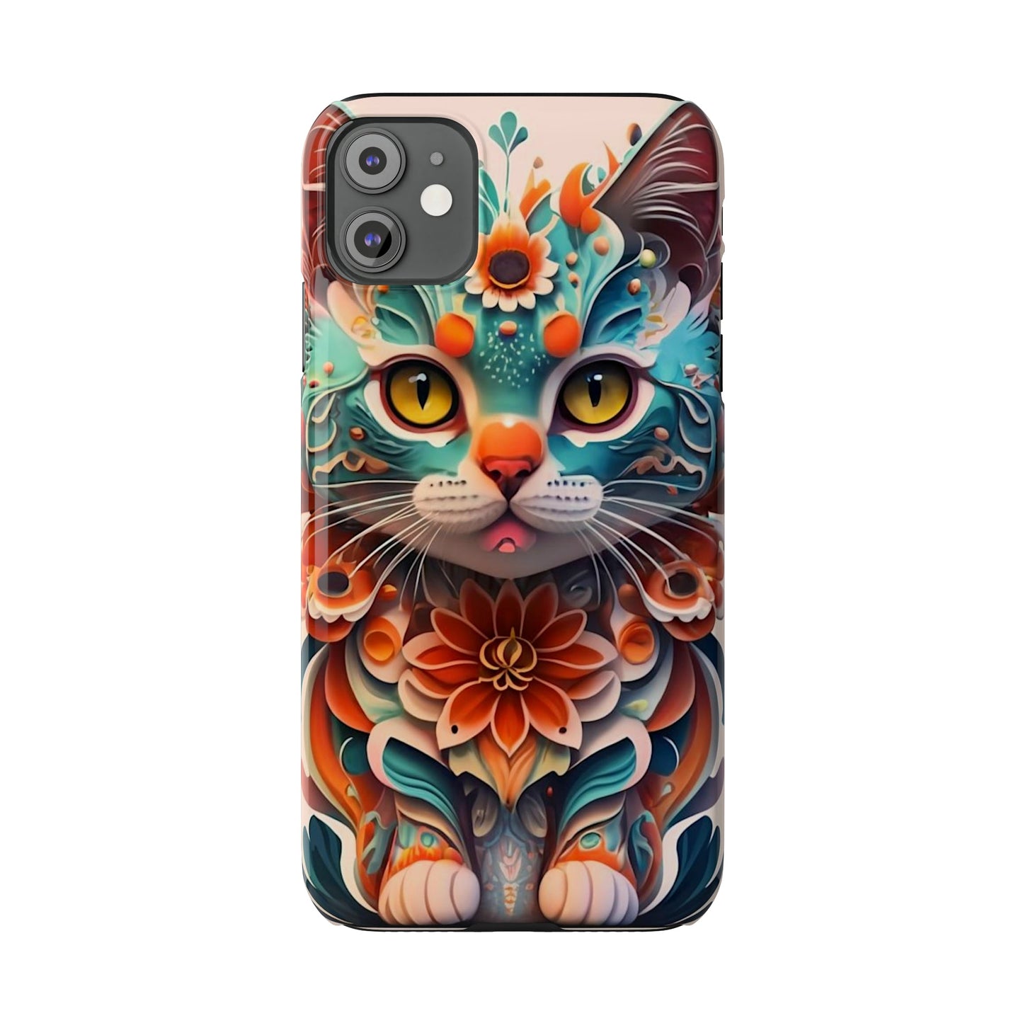 Cute Cat Slim Phone Case - Colorwink