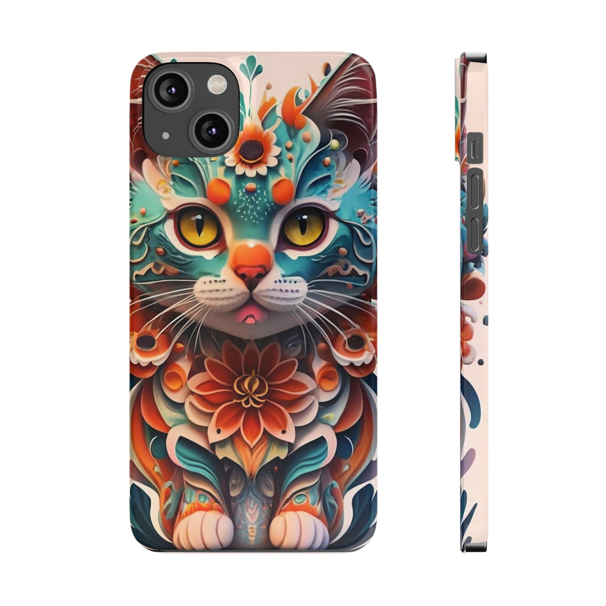 Cute Cat Slim Phone Case - Colorwink