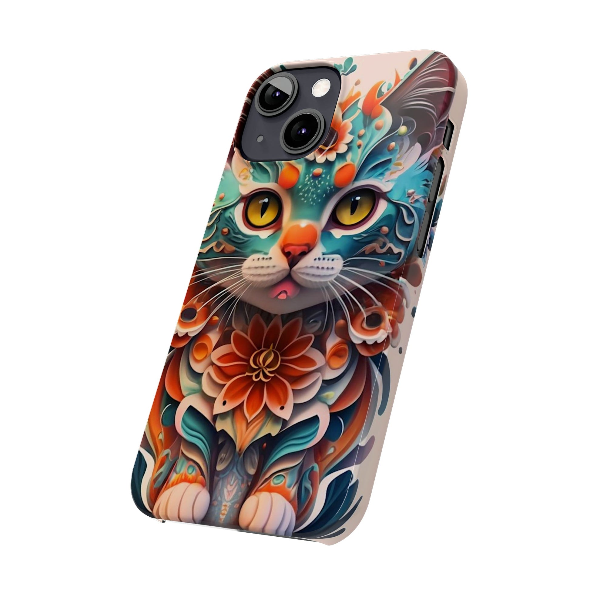 Cute Cat Slim Phone Case - Colorwink