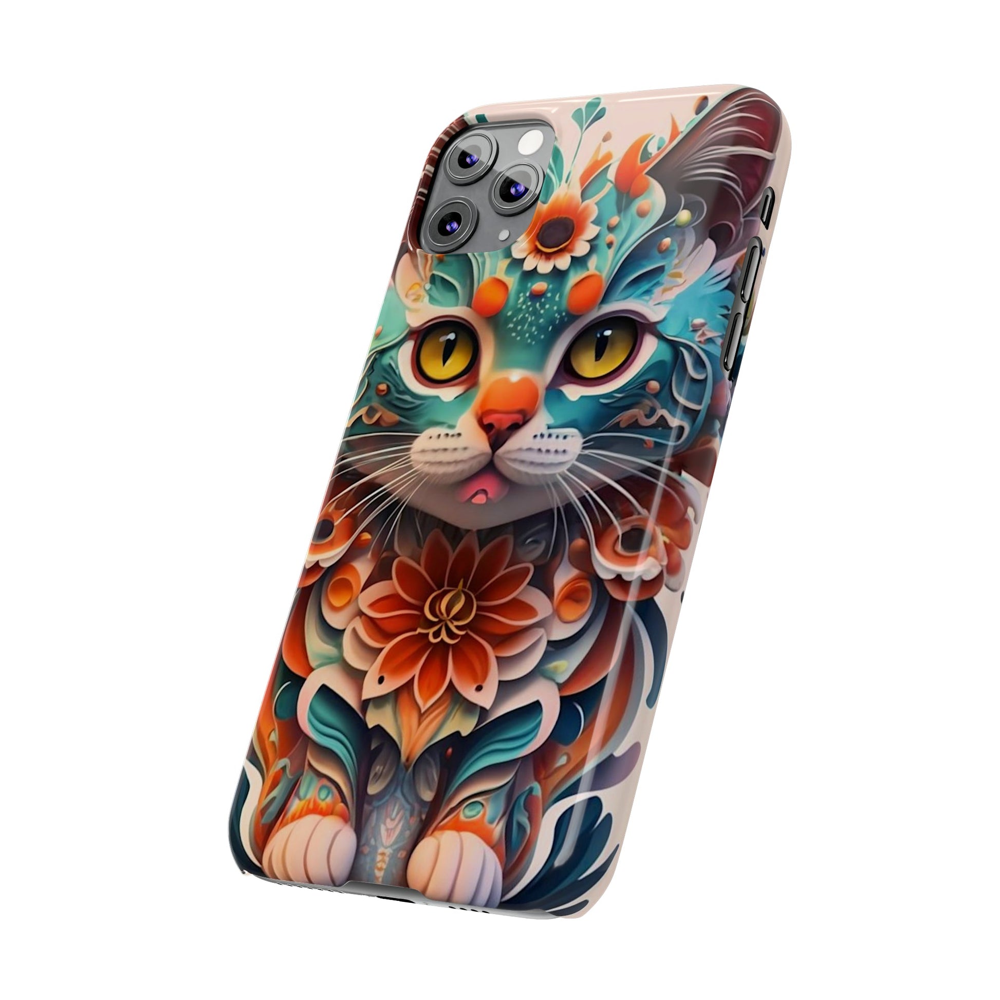 Cute Cat Slim Phone Case - Colorwink