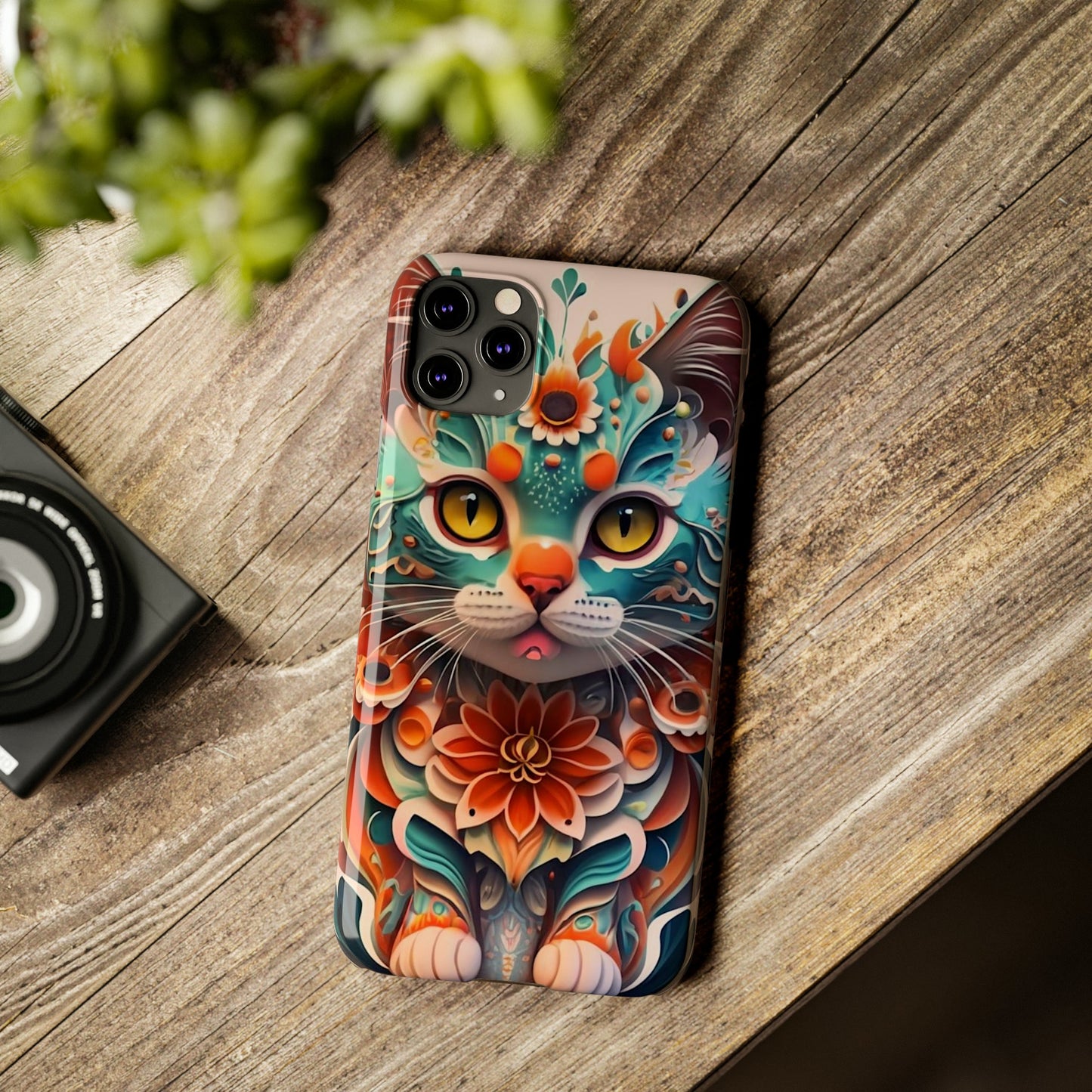 Cute Cat Slim Phone Case - Colorwink