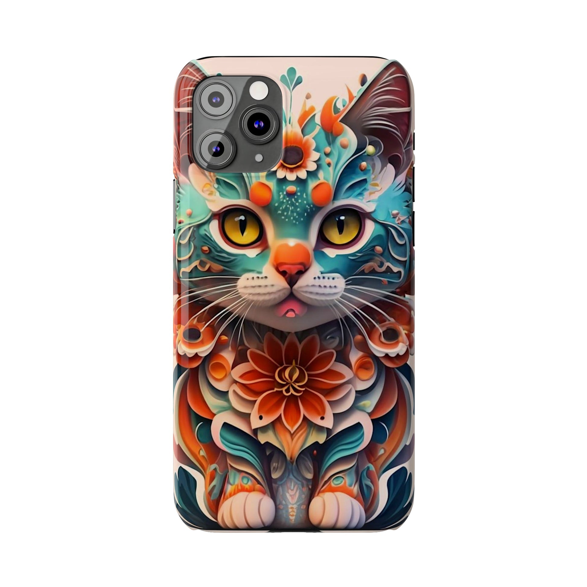 Cute Cat Slim Phone Case - Colorwink