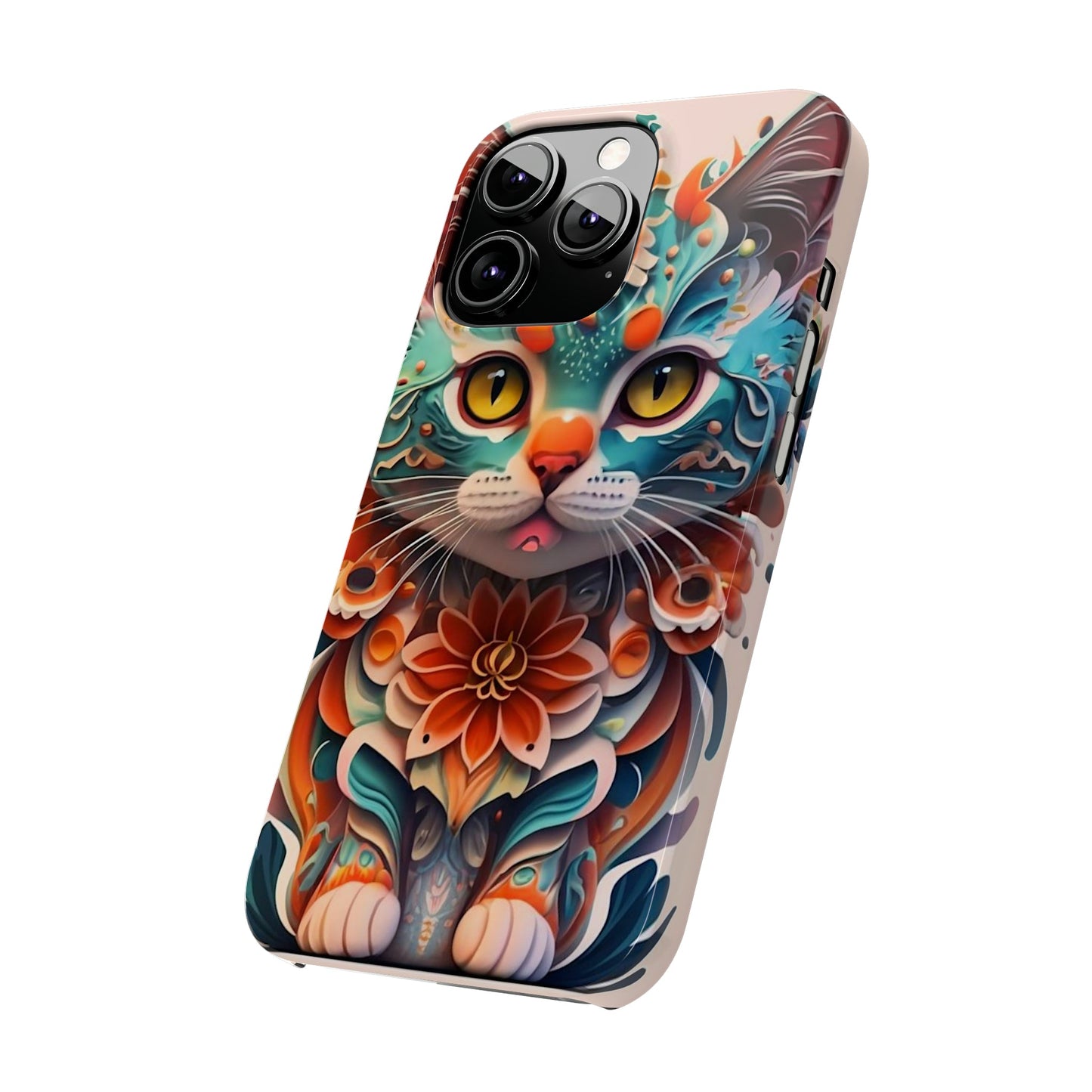 Cute Cat Slim Phone Case - Colorwink