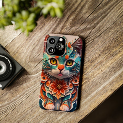 Cute Cat Slim Phone Case - Colorwink