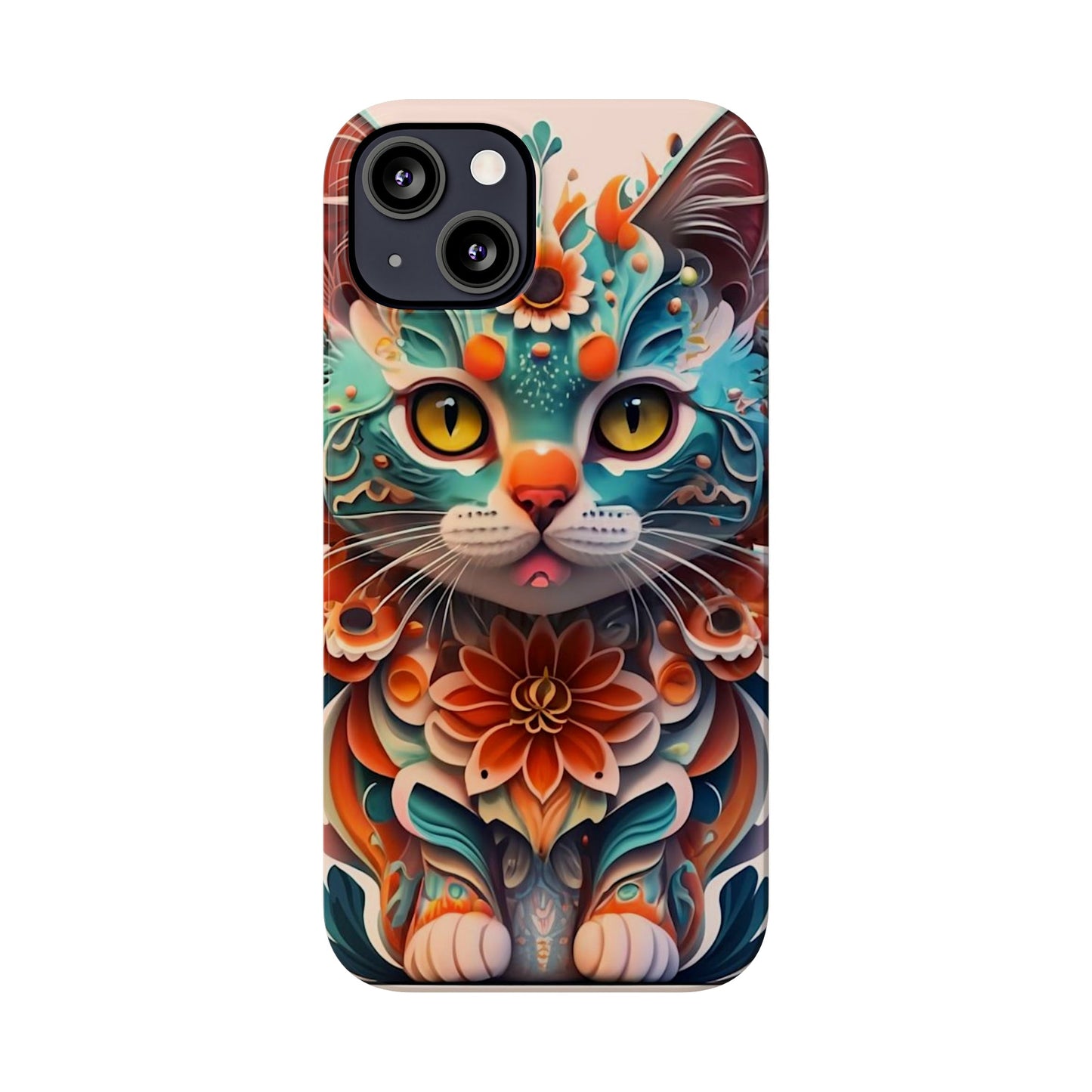 Cute Cat Slim Phone Case - Colorwink