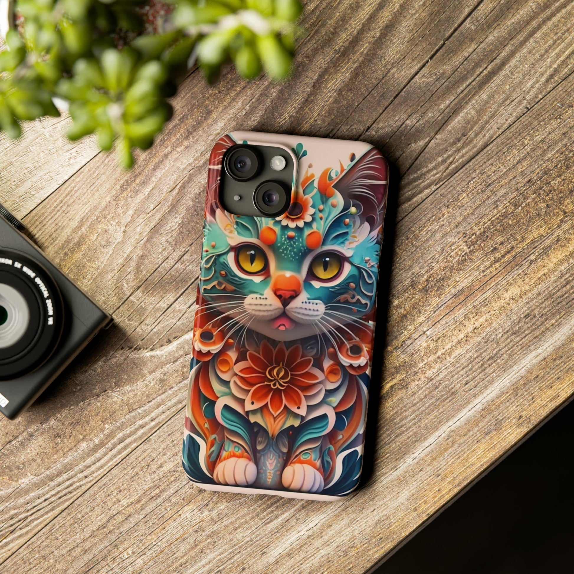 Cute Cat Slim Phone Case - Colorwink