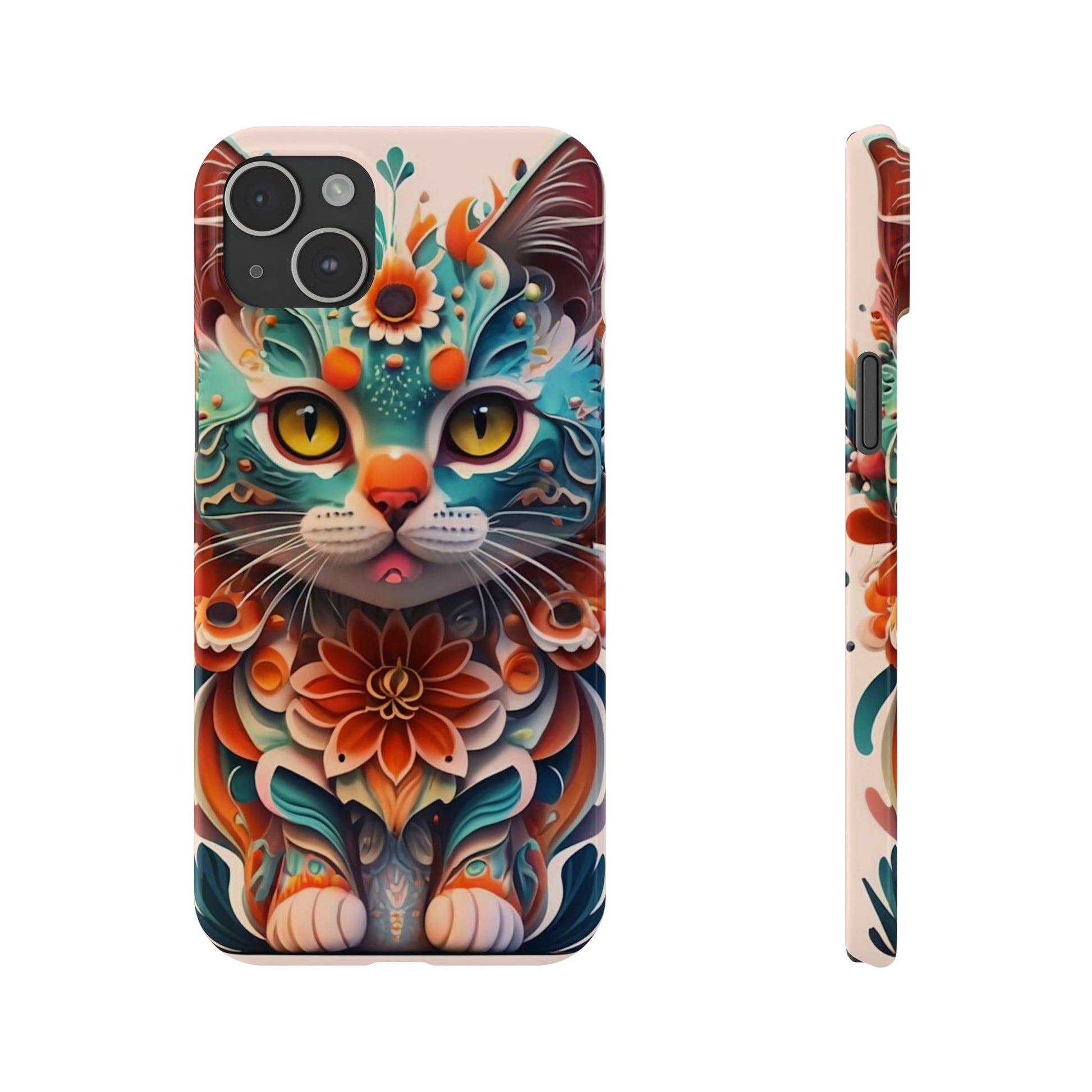 Cute Cat Slim Phone Case - Colorwink