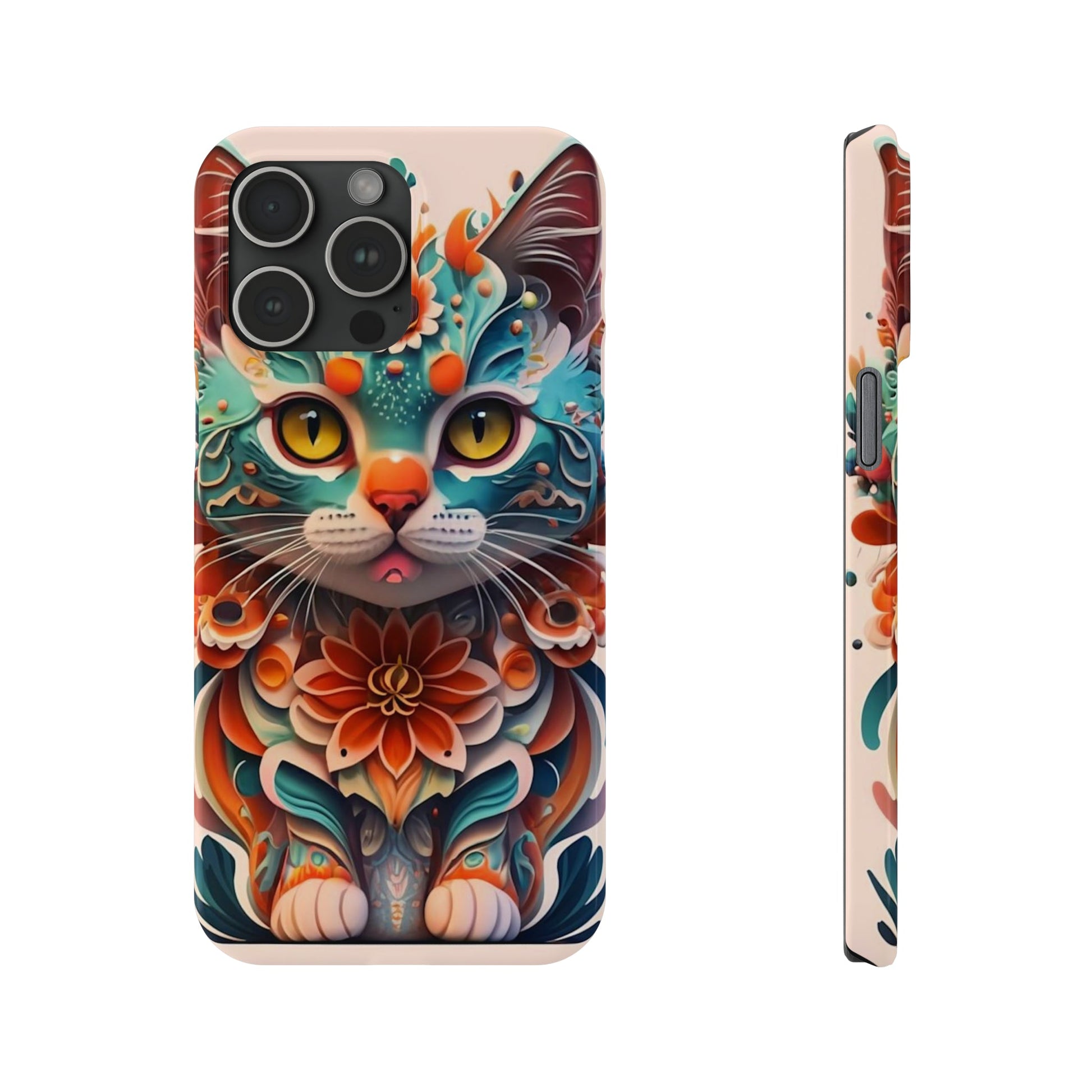 Cute Cat Slim Phone Case - Colorwink