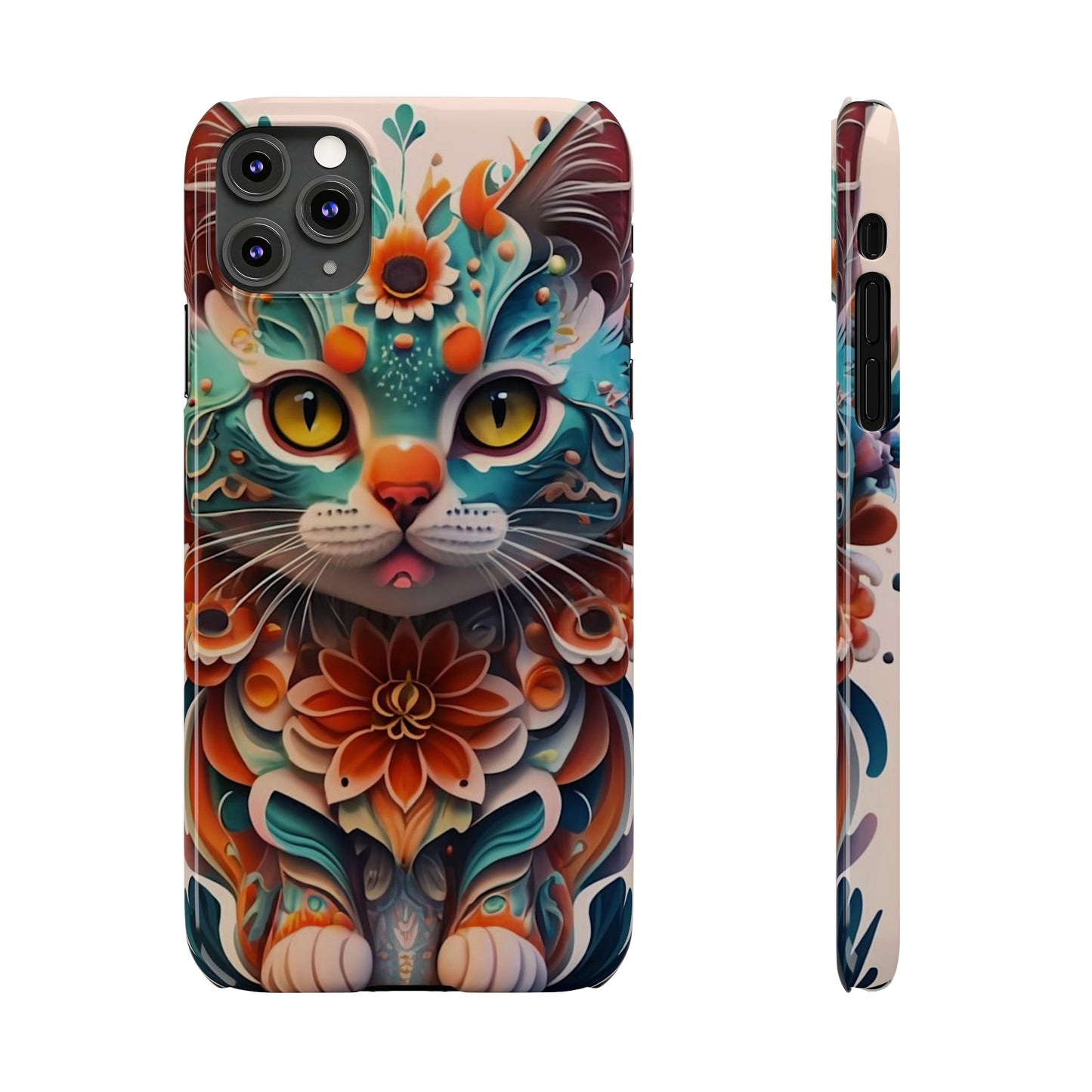 Cute Cat Slim Phone Case - Colorwink