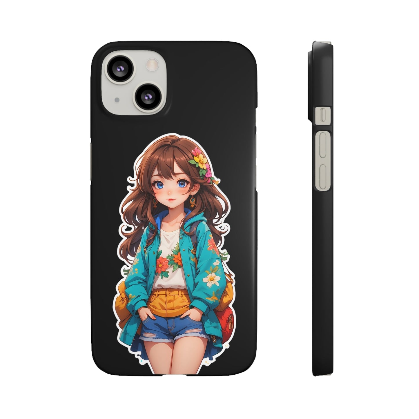 Cute Girl Sticker Snap Case - Colorwink