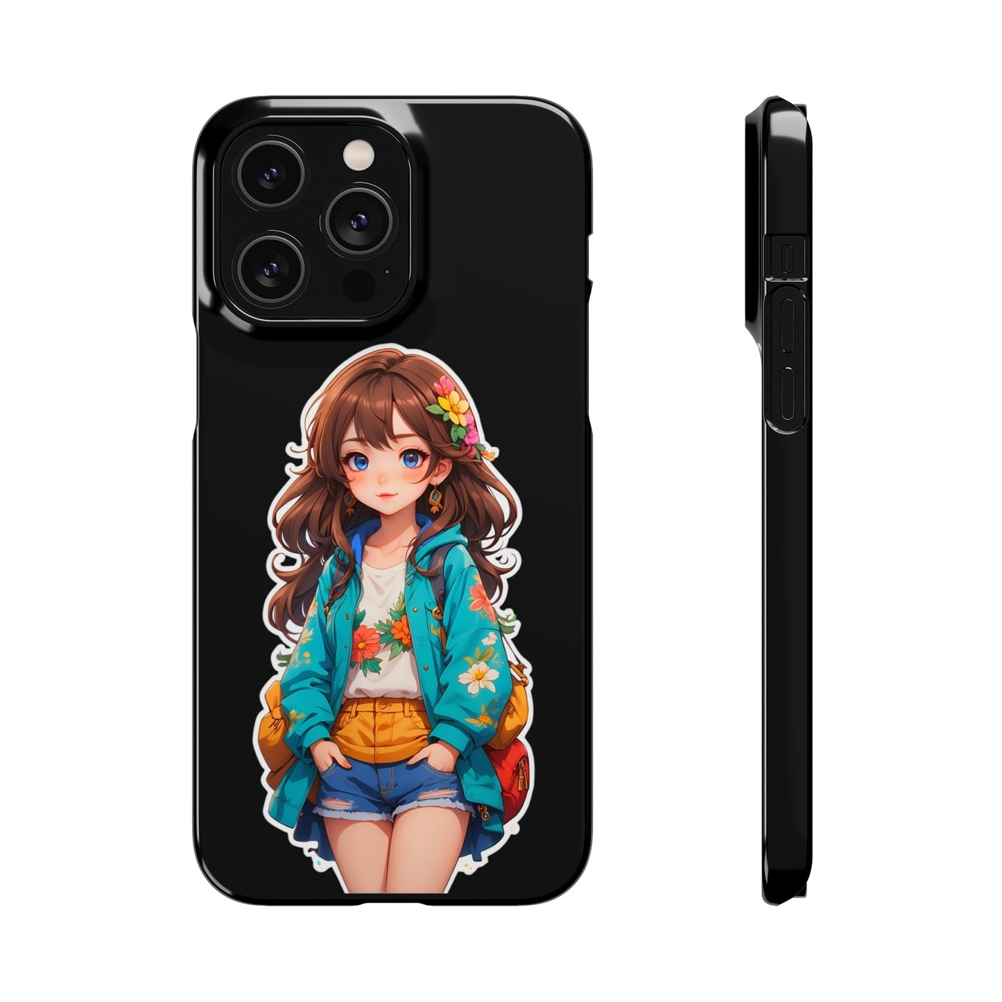 Cute Girl Sticker Snap Case - Colorwink