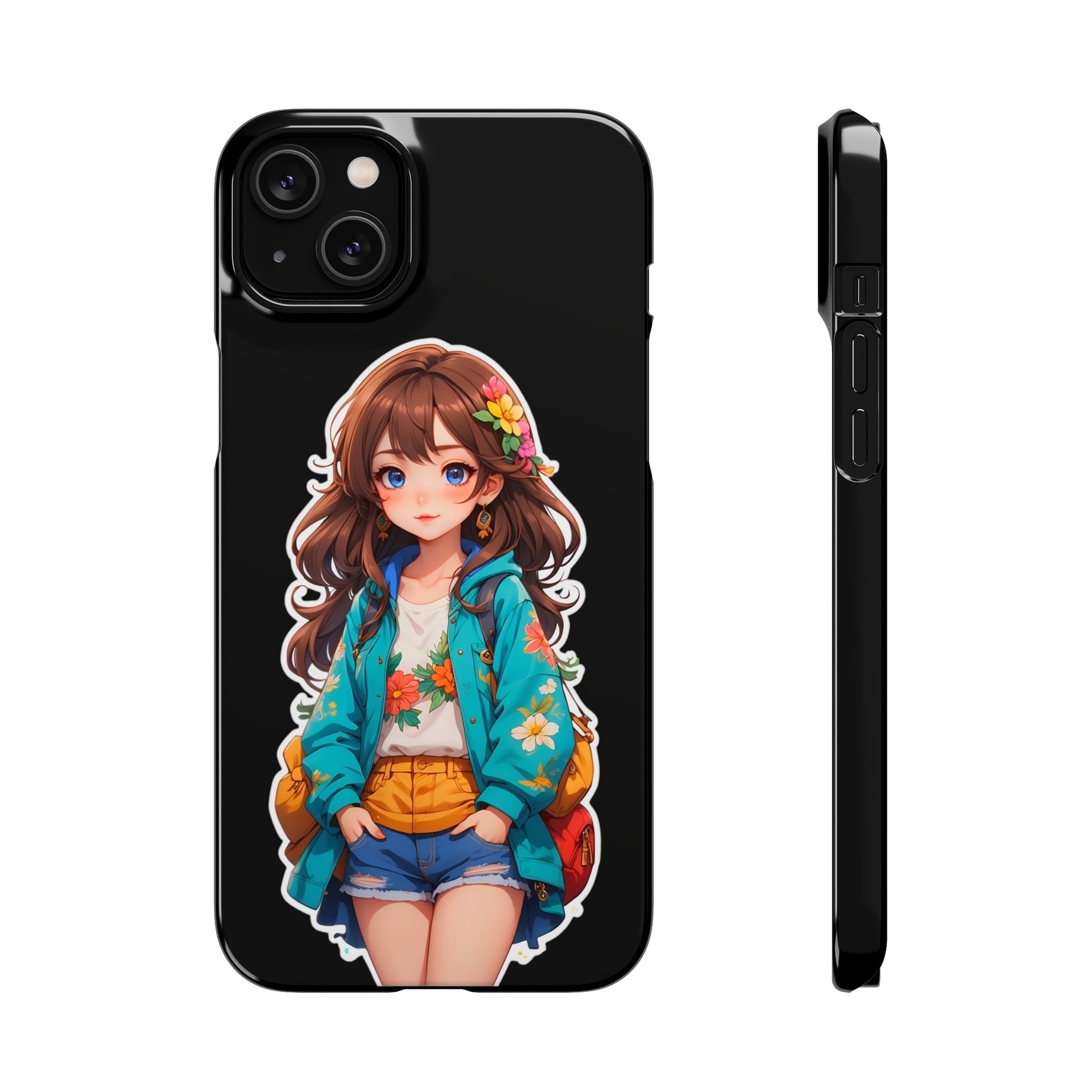 Cute Girl Sticker Snap Case - Colorwink