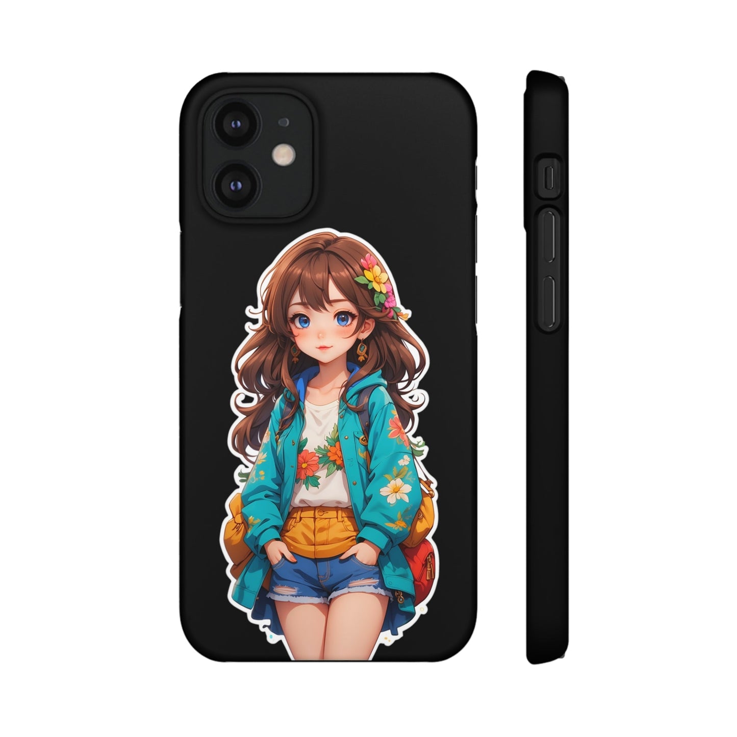 Cute Girl Sticker Snap Case - Colorwink