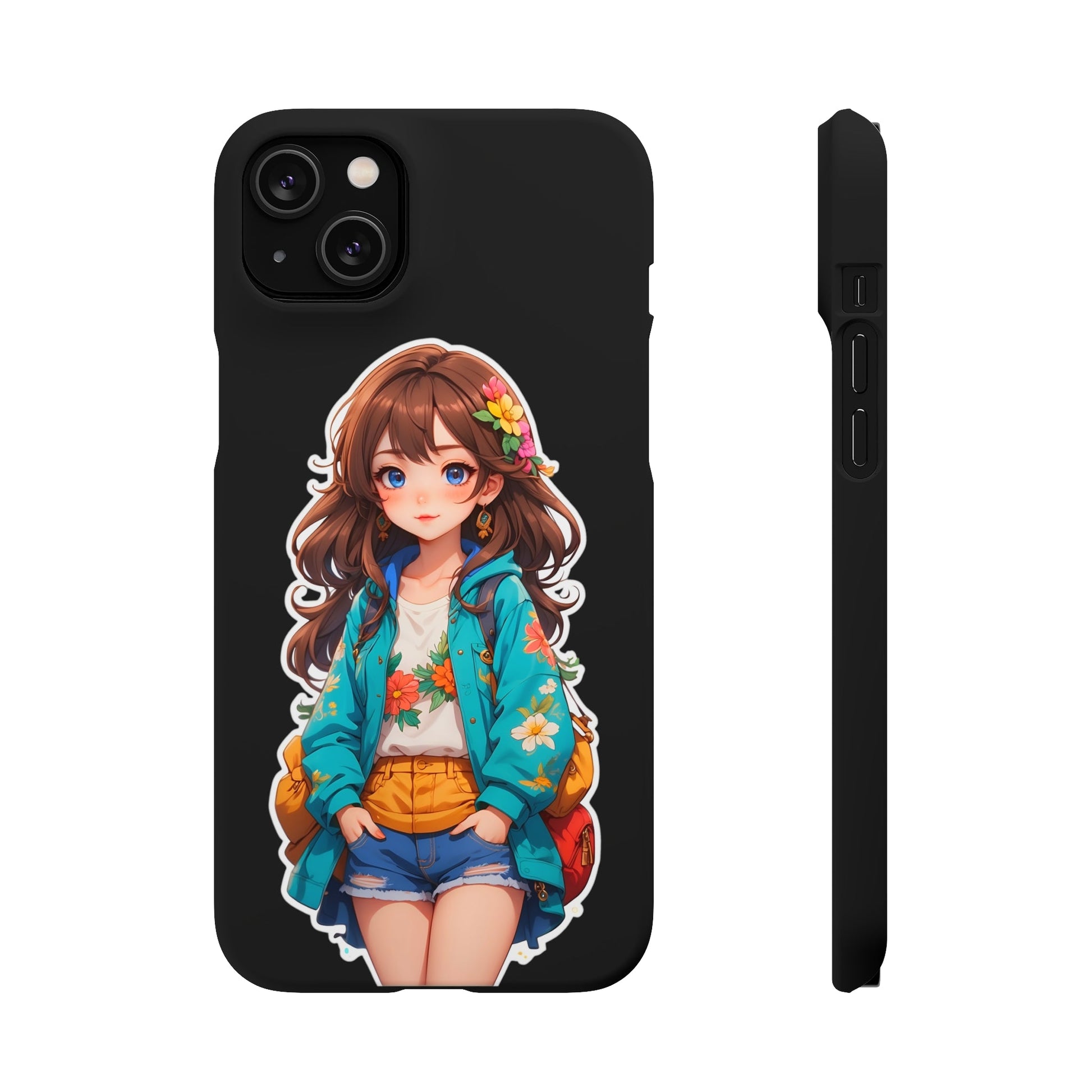 Cute Girl Sticker Snap Case - Colorwink