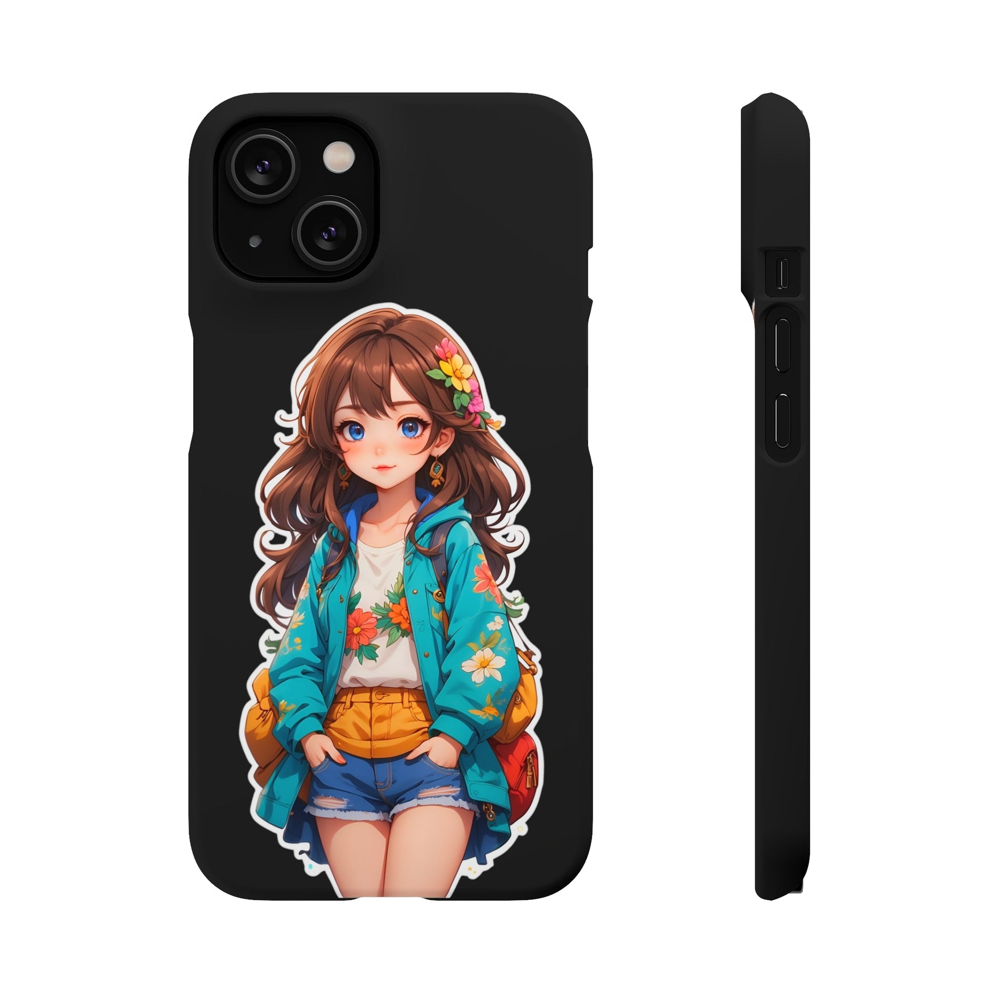 Cute Girl Sticker Snap Case - Colorwink